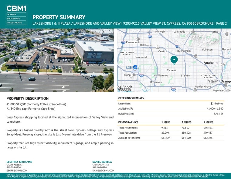 9203-9215 Valley View St, Cypress, CA à louer - Photo du bâtiment - Image 2 de 8