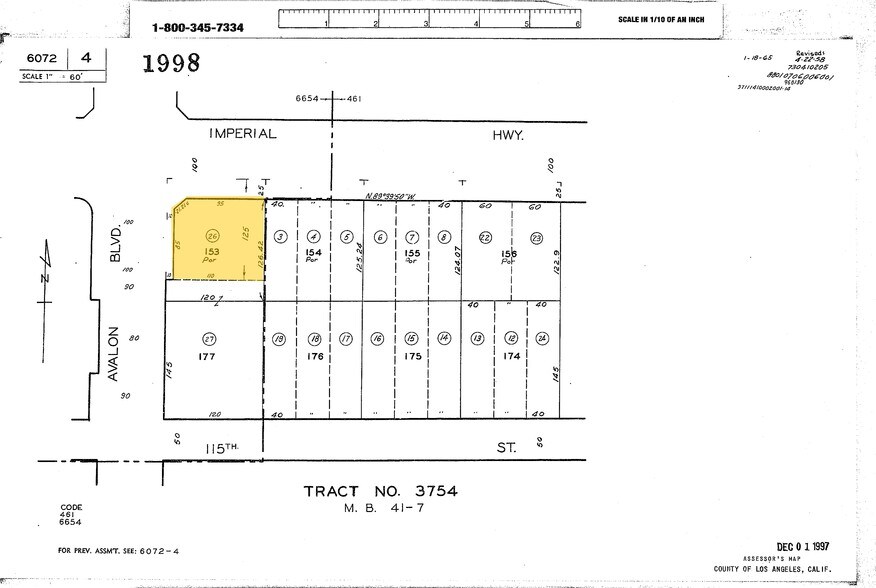 600-602 E Imperial Hwy, Los Angeles, CA à vendre - Plan cadastral - Image 2 de 5