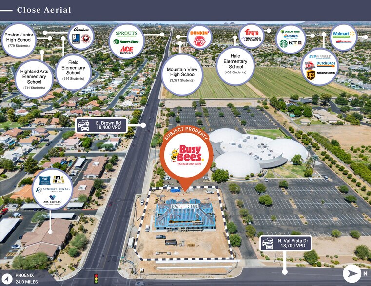 3544 E Brown Rd, Mesa, AZ à vendre - Aérien - Image 2 de 4