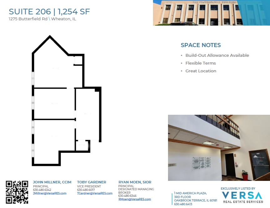 1275 E Butterfield Rd, Wheaton, IL à louer Plan d’étage- Image 1 de 1