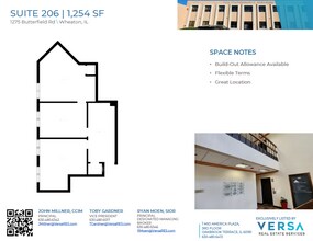 1275 E Butterfield Rd, Wheaton, IL à louer Plan d’étage- Image 1 de 1