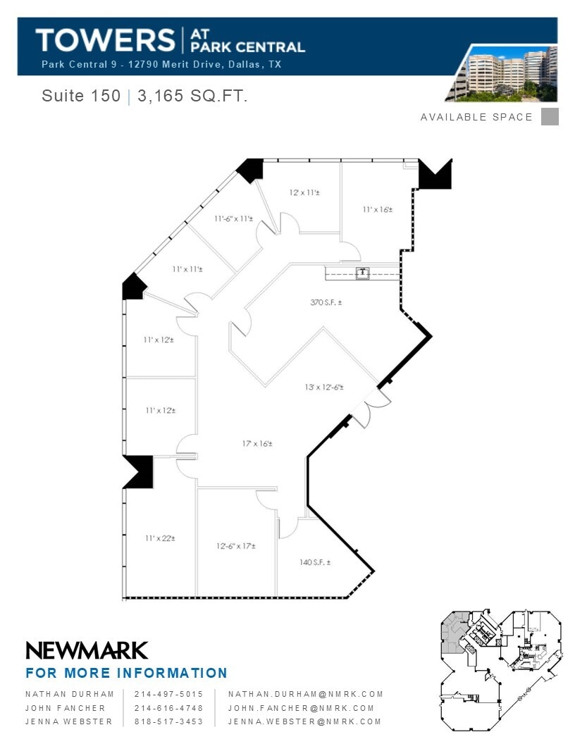 12750 Merit Dr, Dallas, TX à louer Plan d’étage- Image 1 de 2