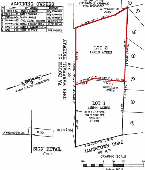 0 John Marshall Hwy, Front Royal, VA à vendre - Plan cadastral - Image 2 de 3