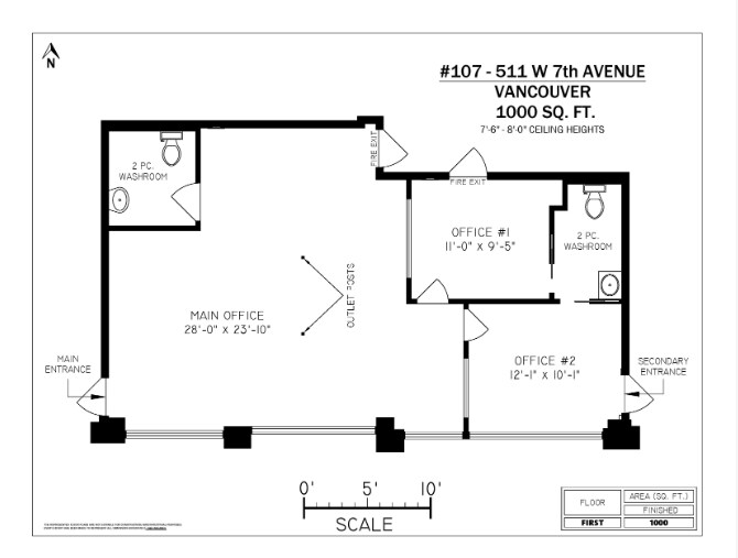 511 W 7th Ave, Vancouver, BC V5Z 4R2 - Unité 107 - - Plan d’étage - Image 1 of 3