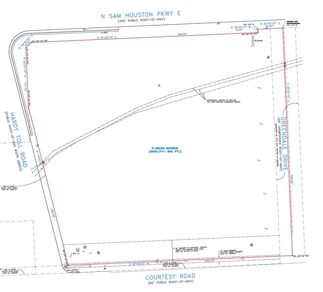 N Sam Houston Pkwy E @ Hardy Toll Rd, Houston, TX à vendre - Plan de site - Image 2 de 2