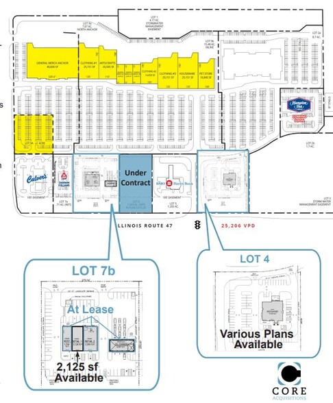 Huntley Crossings - Lot 7, Huntley, IL à louer - Plan de site - Image 2 de 2