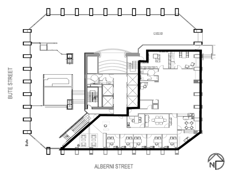 1188 W Georgia St, Vancouver, BC for lease Floor Plan- Image 1 of 1