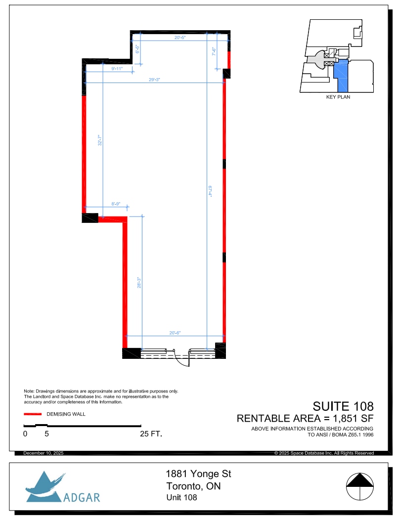 1881 Yonge St, Toronto, ON for lease Floor Plan- Image 1 of 1