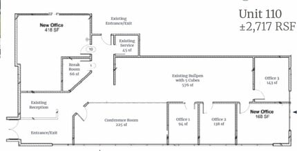 2633 E Indian School Rd, Phoenix, AZ à louer Plan d’étage- Image 1 de 1