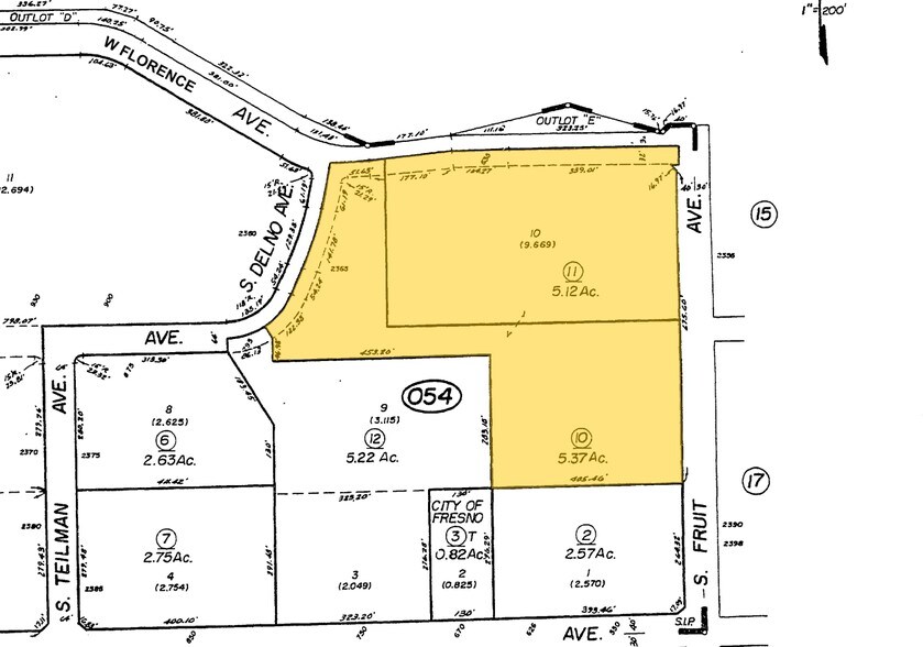 2356 S Fruit Ave, Fresno, CA à louer - Plan cadastral - Image 2 de 11