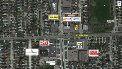 18703 E 10 Mile Rd, Roseville, MI - AÉRIEN Vue de la carte