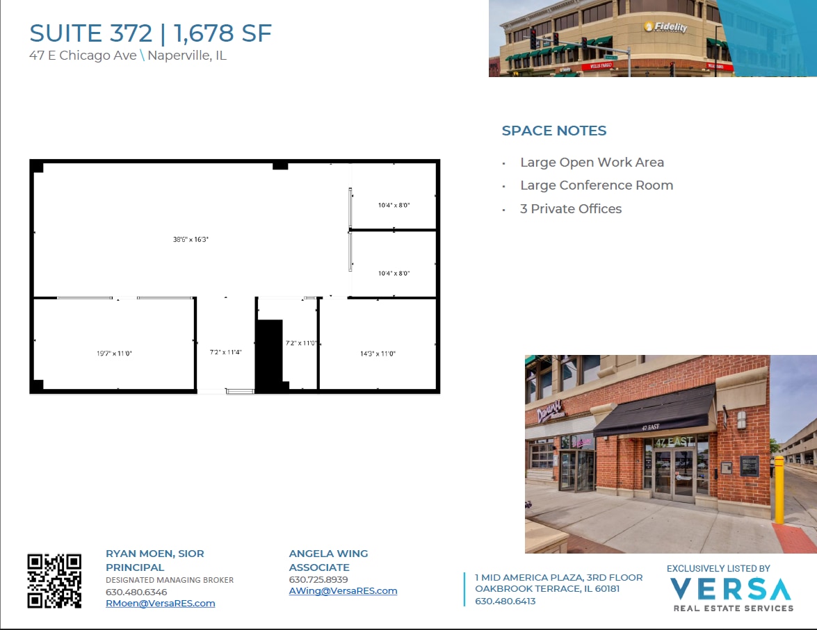 47 E Chicago Ave, Naperville, IL à louer Plan d’étage- Image 1 de 7