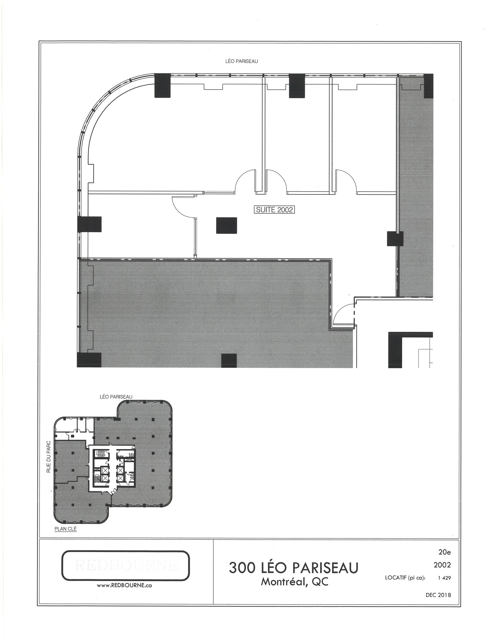 300 Rue Léo-Pariseau, Montréal, QC for lease Site Plan- Image 1 of 1