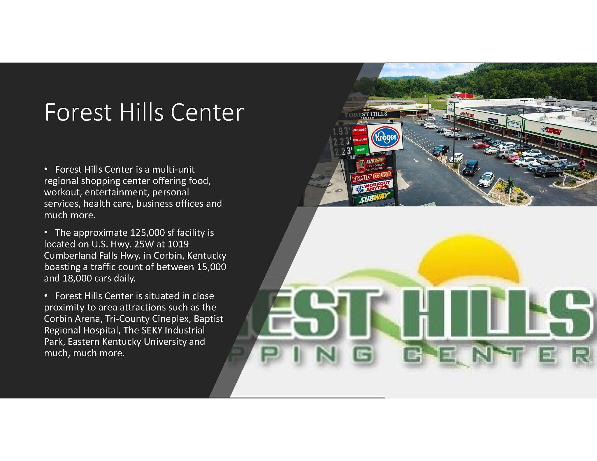 1001-1029 Cumberland Falls Hwy, Corbin, KY for lease Aerial- Image 1 of 15