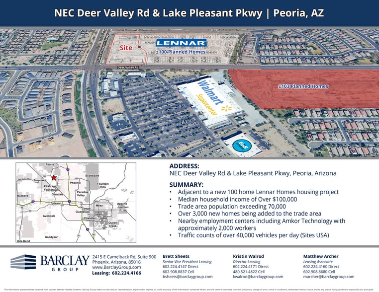 Deer Valley and Lake Pleasant Pkwy rd, Peoria, AZ for lease - Building Photo - Image 1 of 1