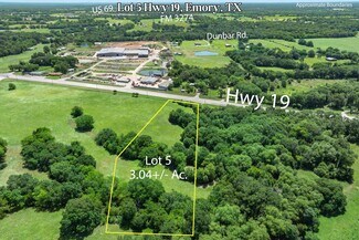 Plus de détails pour Lot 5 State Hwy 19 hwy, Emory, TX - Terrain à vendre