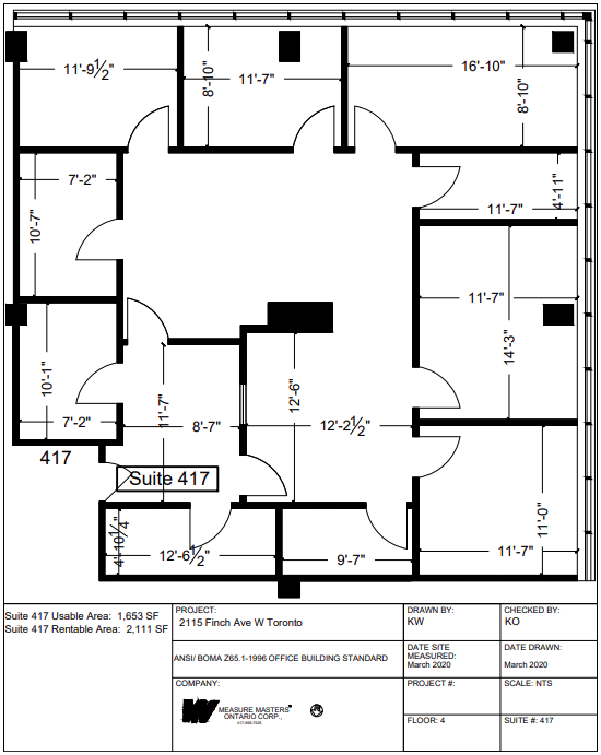 2115 Finch Av W, Toronto, ON for lease Floor Plan- Image 1 of 1