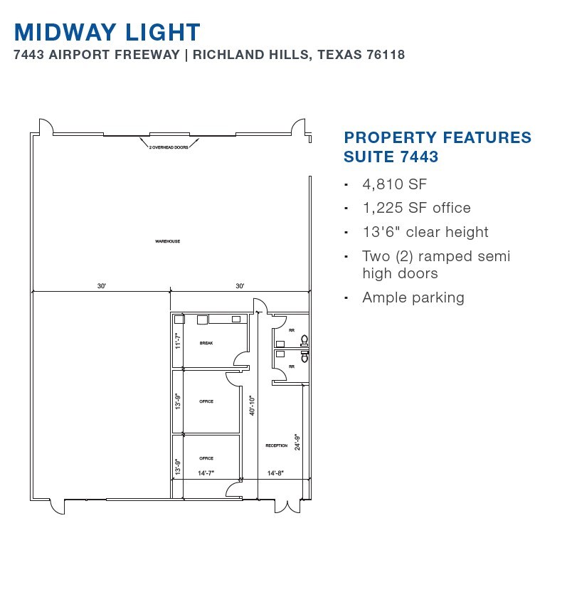 7450-7470 Dogwood Park, Richland Hills, TX for lease Floor Plan- Image 1 of 1