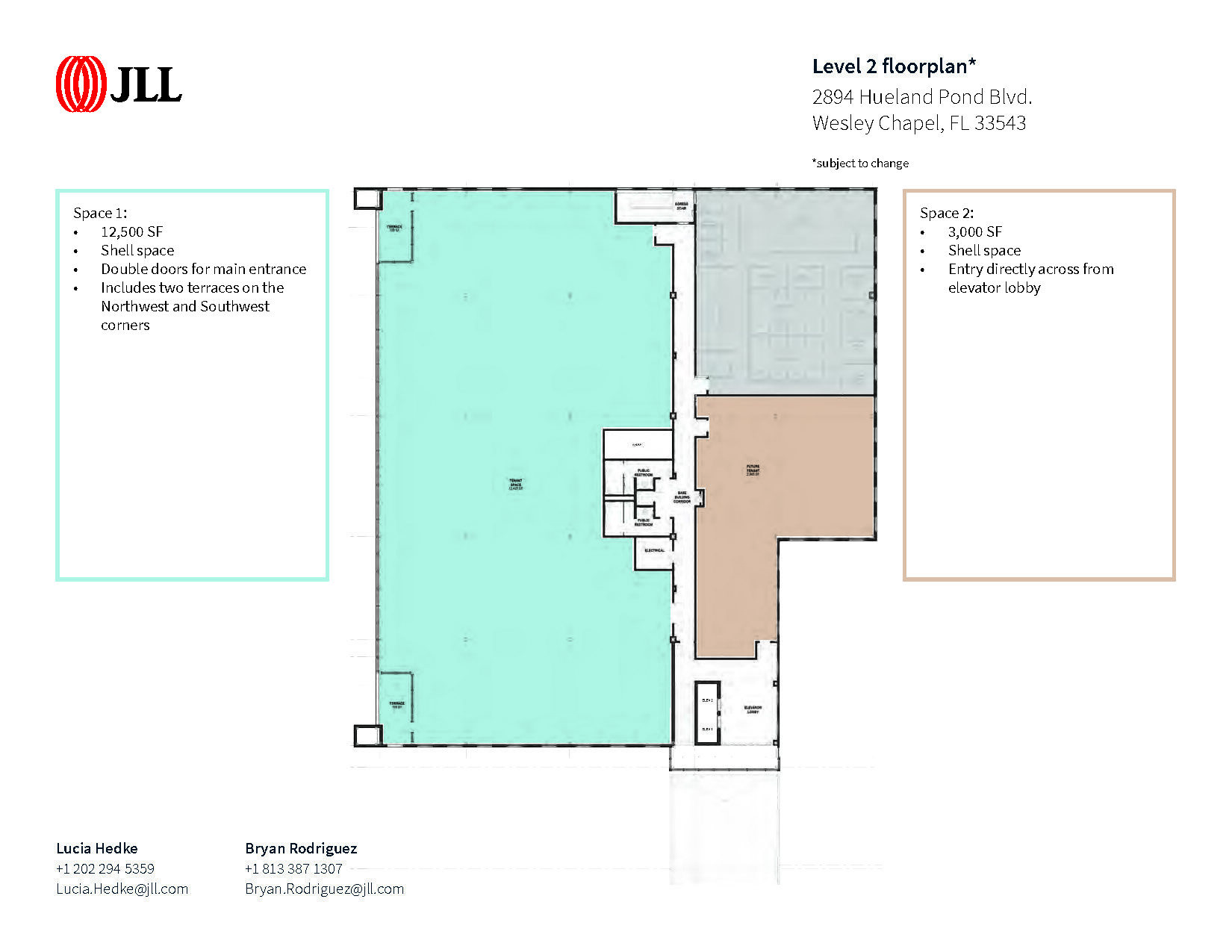 2894 Hueland Pond, Wesley Chapel, FL à louer Plan d’étage- Image 1 de 1