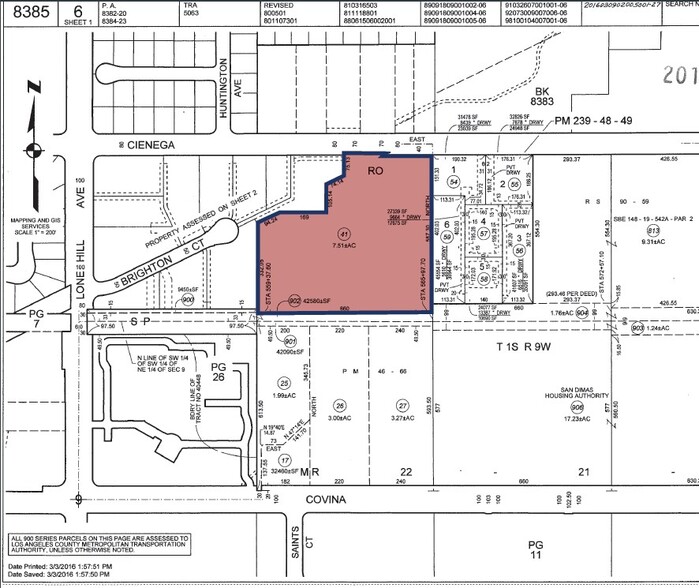 914 W Cienega Ave, San Dimas, CA à vendre - Plan cadastral - Image 2 de 2