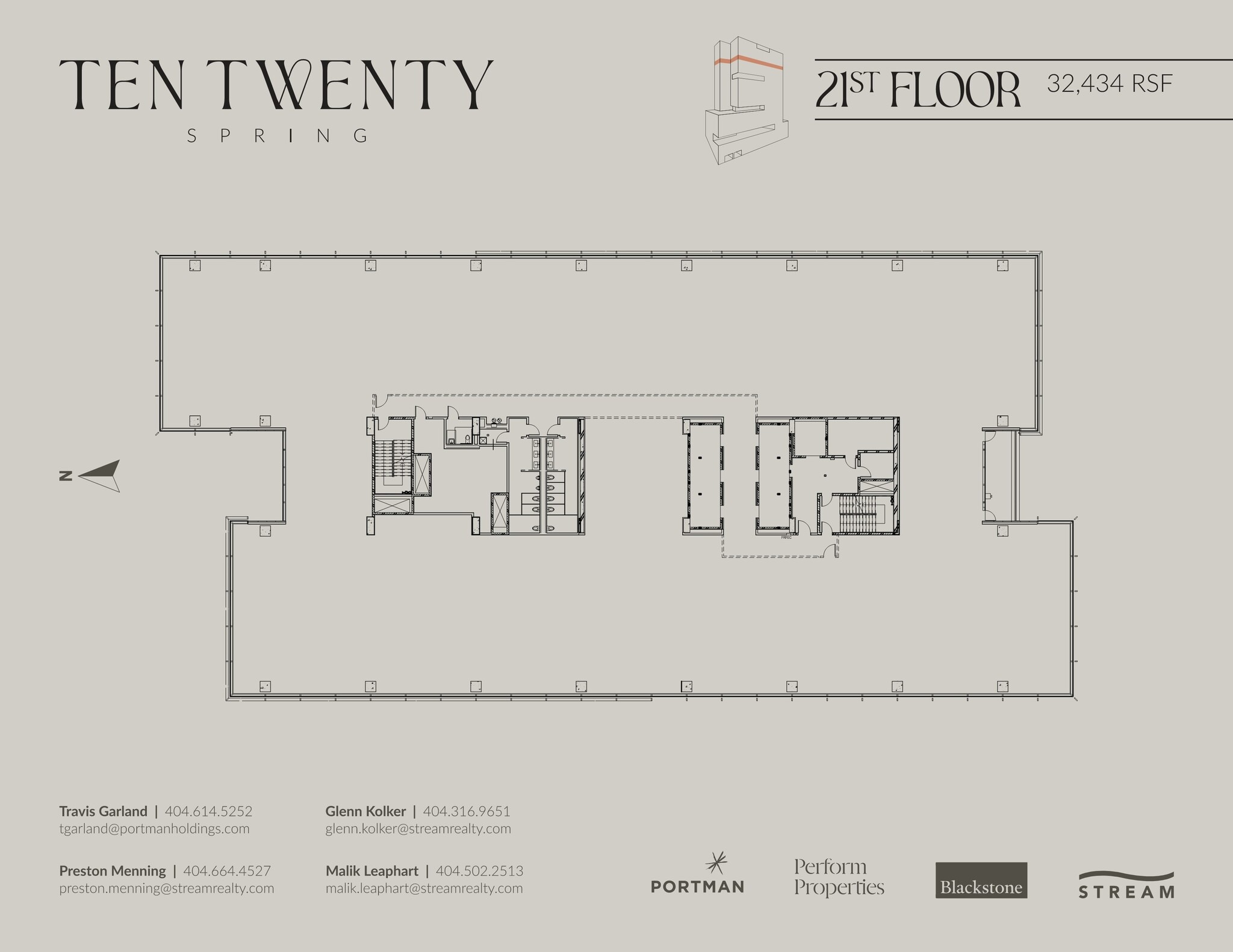 1020 Spring St, Atlanta, GA à louer Plan d’étage- Image 1 de 1