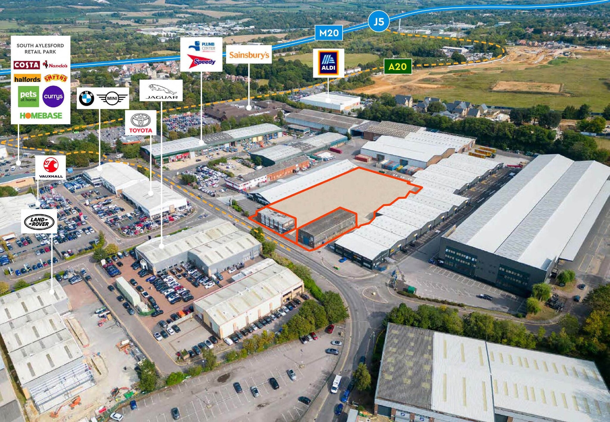 Mills Rd, Aylesford à louer Aérien- Image 1 de 1