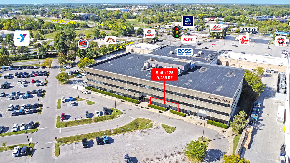 455 Park Pl, Lexington, KY for lease - Aerial - Image 2 of 9