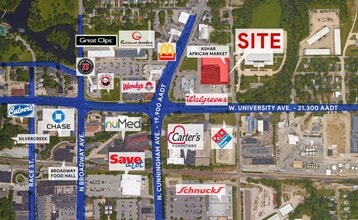 520 N Cunningham Ave, Urbana, IL - Aerial map view