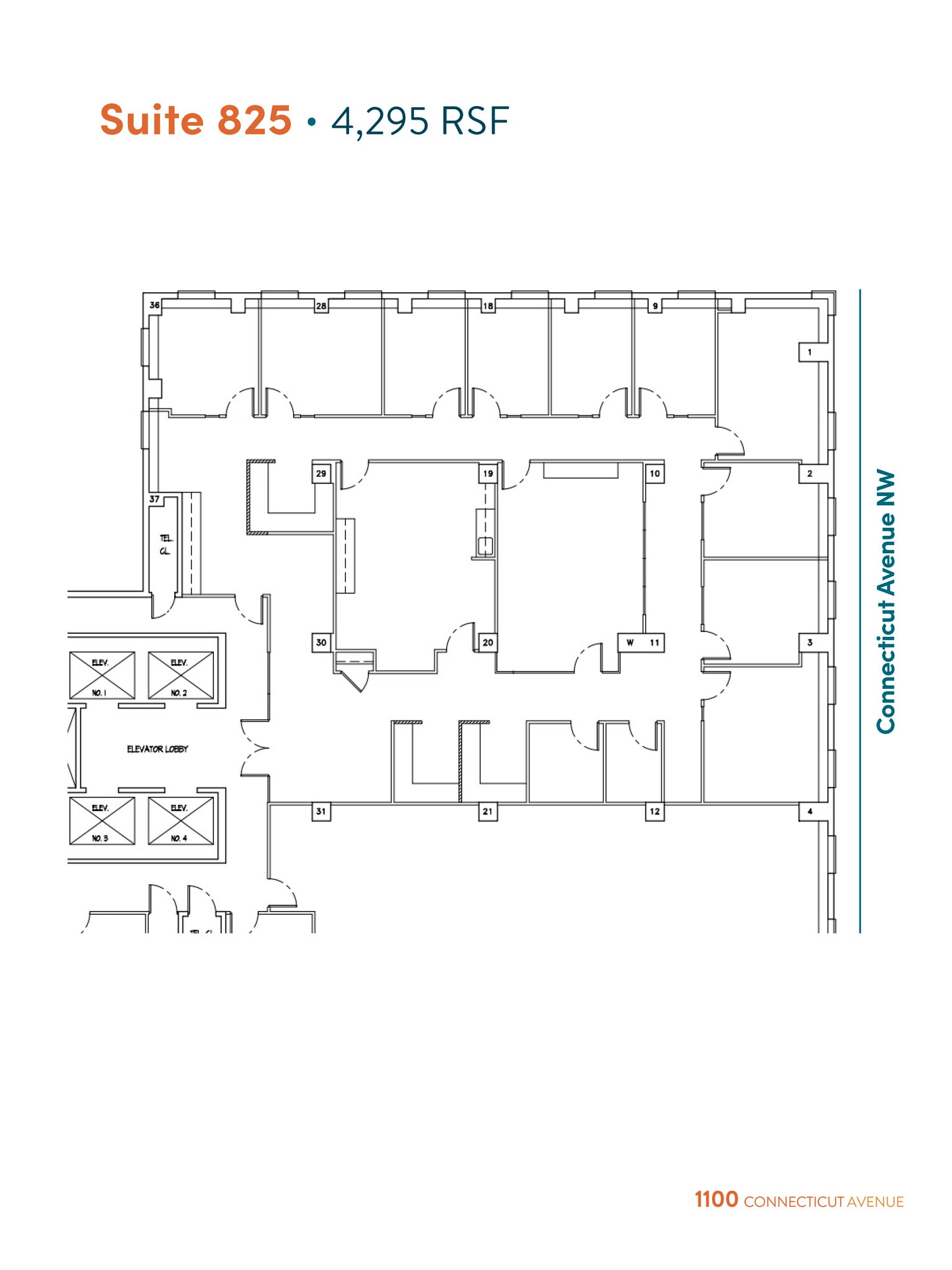 1100 Connecticut Ave NW, Washington, DC à louer Plan d’étage- Image 1 de 6