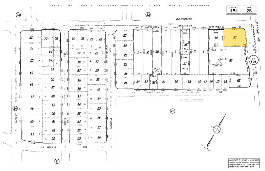 3098 Florence Ave, San Jose, CA à vendre - Plan cadastral - Image 3 de 3