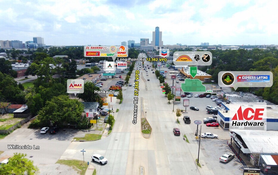 1419 Gessner Rd, Houston, TX for sale - Aerial - Image 3 of 4