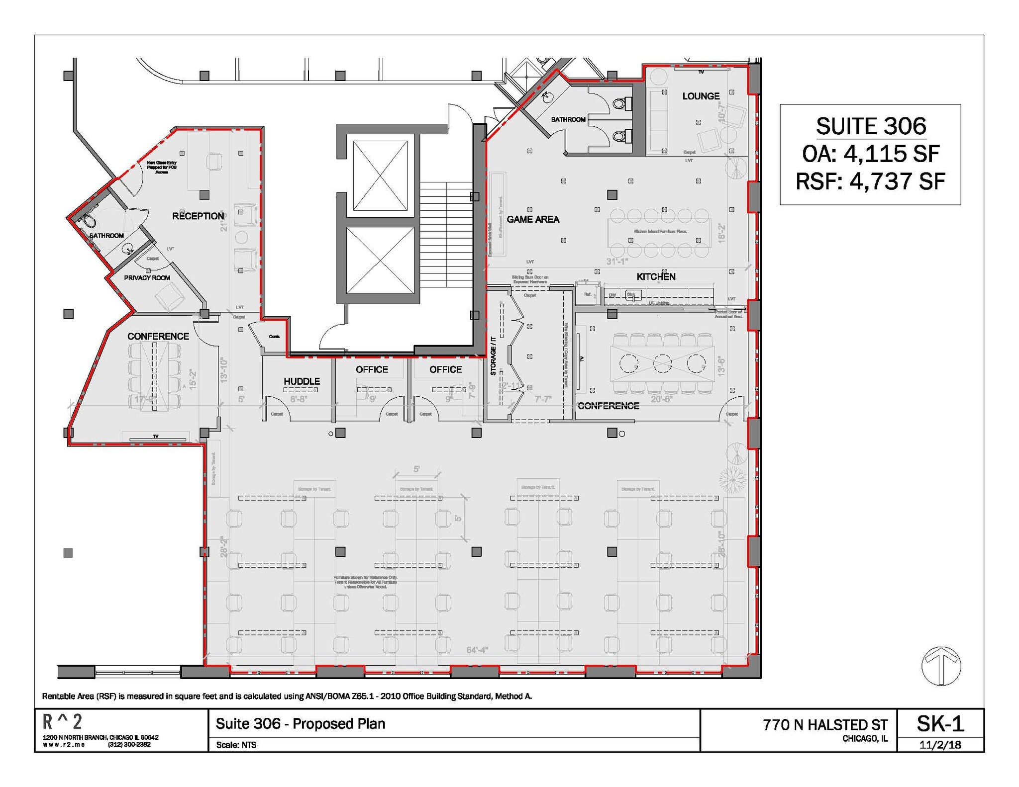 770 N Halsted St, Chicago, IL à louer Plan d’étage- Image 1 de 6