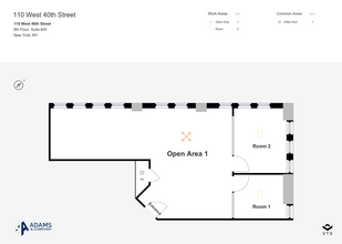 110 W 40th St, New York, NY à louer Plan d  tage- Image 1 de 5