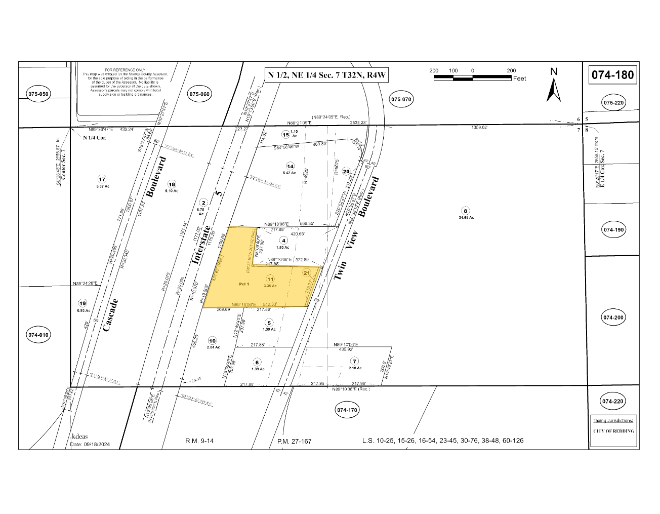 2820 Twin View Blvd, Redding, CA à vendre Plan cadastral- Image 1 de 2