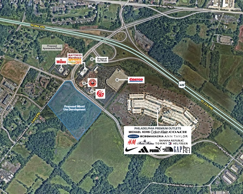 Route 422 & Evergreen Rd, Limerick, PA for lease Primary Photo- Image 1 of 4