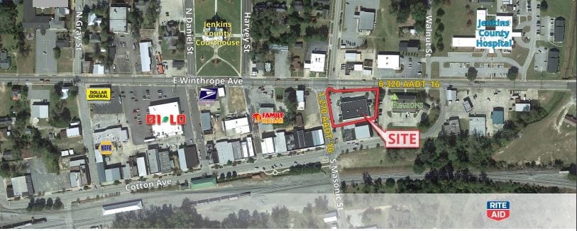 804 E Winthrope Ave, Millen, GA for lease - Aerial - Image 2 of 2