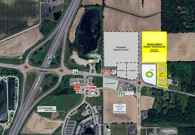 Plus de détails pour State Road 38 & Heritage Way, Pendleton, IN - Terrain à louer