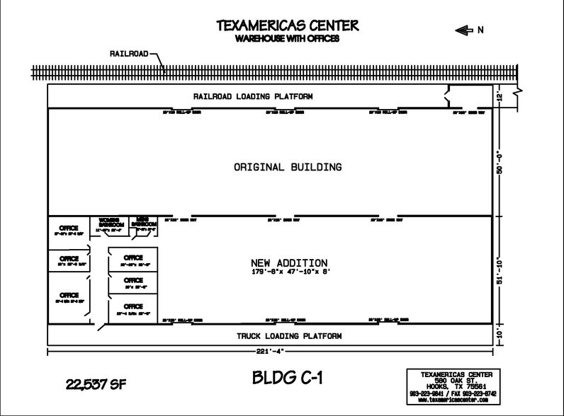 580 Oak St, Hooks, TX à louer - Plan d’étage - Image 1 de 4