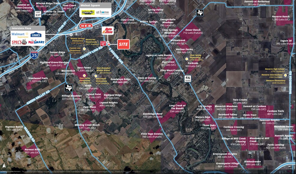 Pecan Crossing Pad Site, New Braunfels, TX à vendre - Aérien - Image 3 de 4