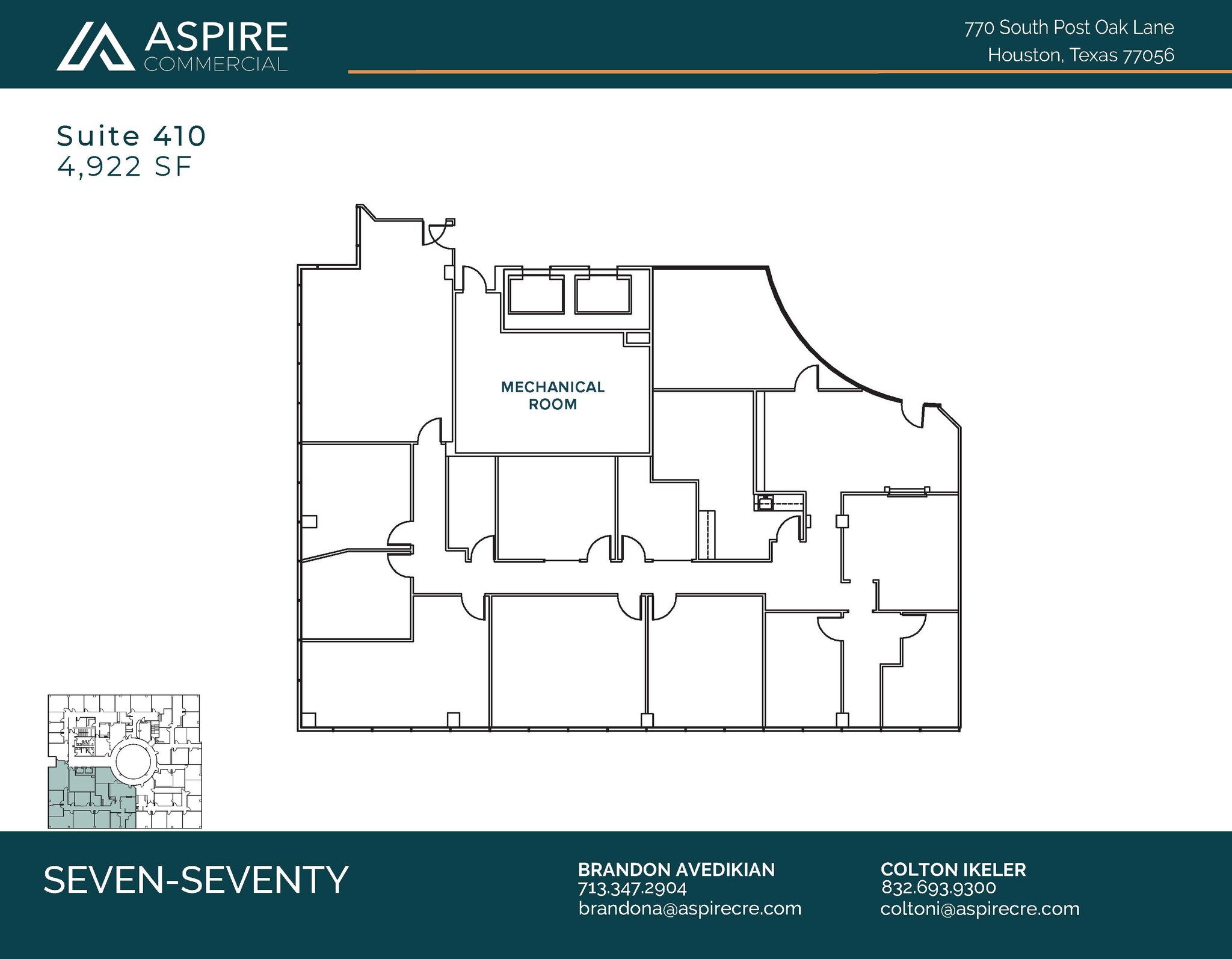 770 S Post Oak Ln, Houston, TX à louer Plan d’étage- Image 1 de 3