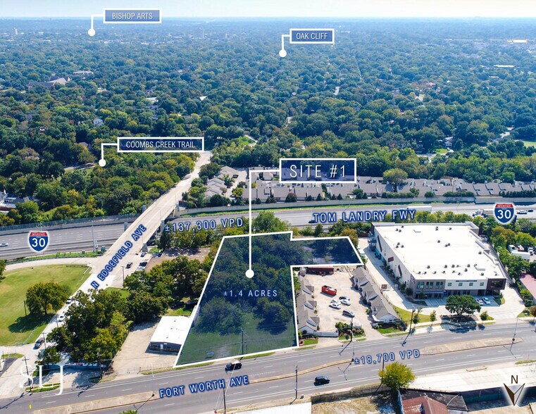 Fort Worth Ave portefeuille de 2 propriétés à vendre sur LoopNet.ca - Aérien - Image 3 de 11