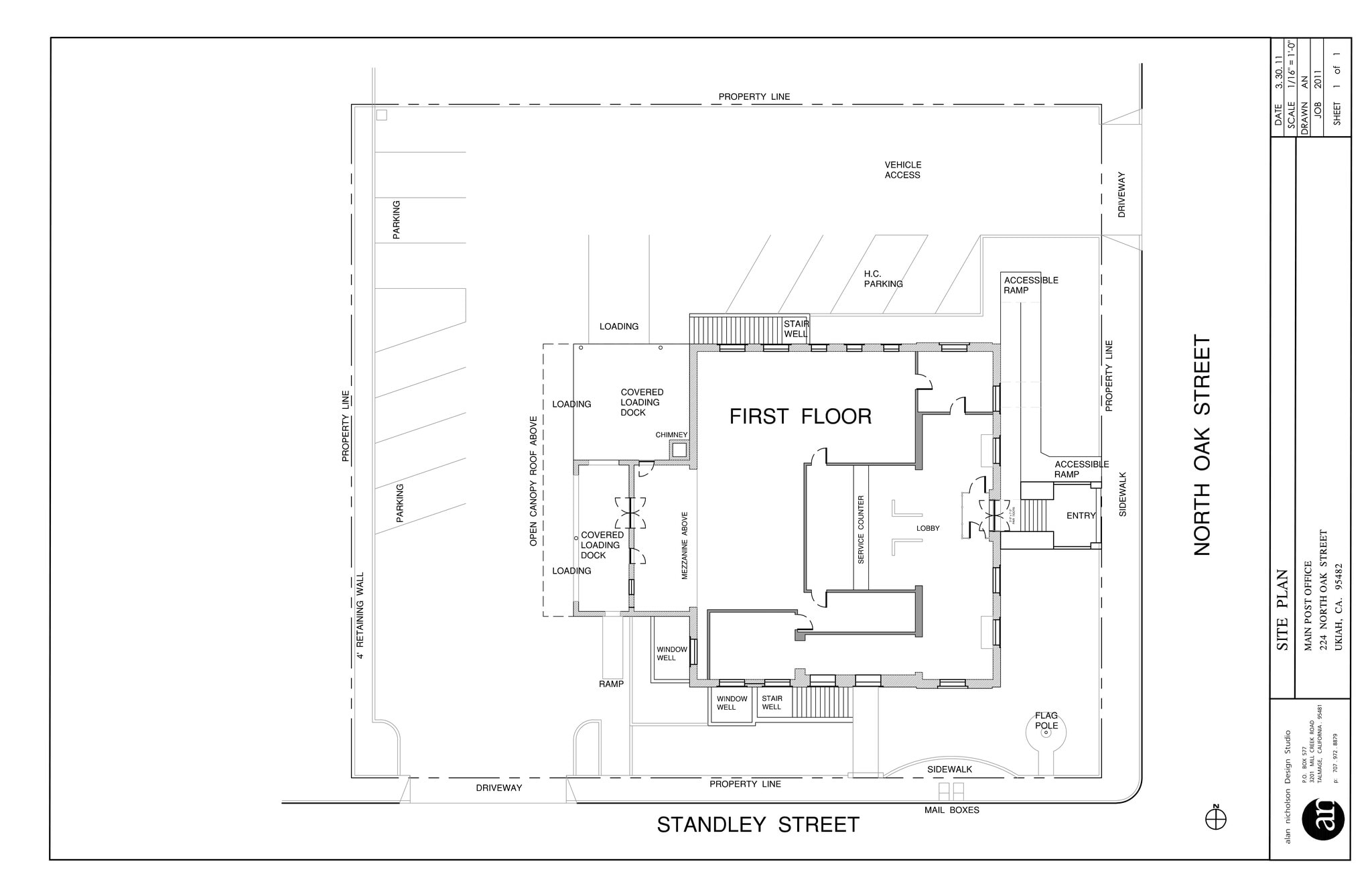 224 N Oak St, Ukiah, CA à louer Plan de site- Image 1 de 1