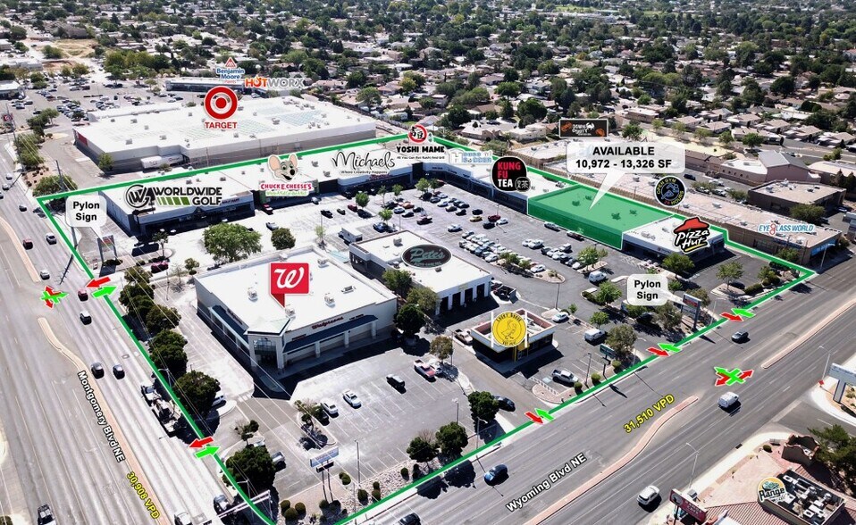 4400-4420 Wyoming Blvd NE, Albuquerque, NM for lease - Aerial - Image 3 of 14