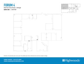 8529 Six Forks Rd, Raleigh, NC à louer Plan d’étage- Image 1 de 1
