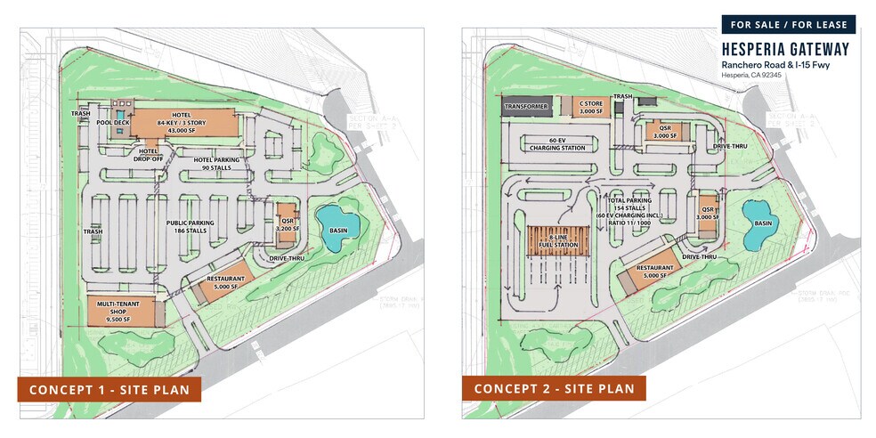 Ranchero Road & I-15 Fwy, Hesperia, CA à vendre - Plan de site - Image 2 de 2