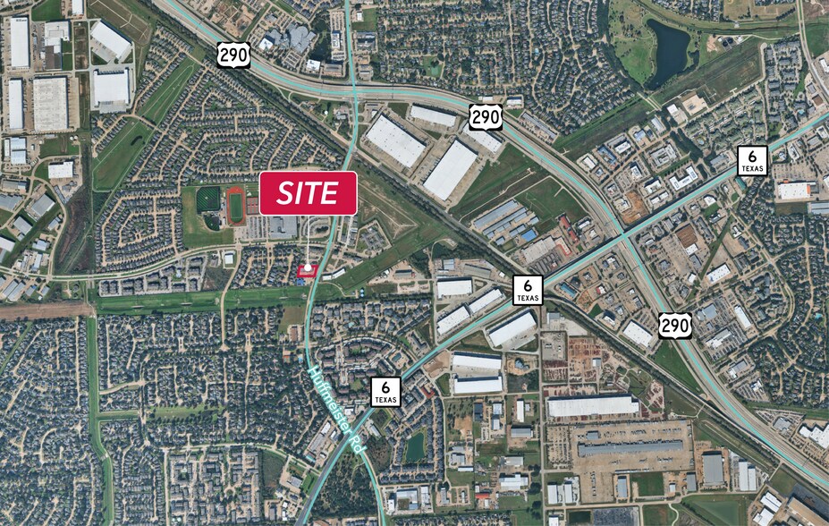 9511 Huffmeister Rd., Houston, TX à louer - Aérien - Image 2 de 3