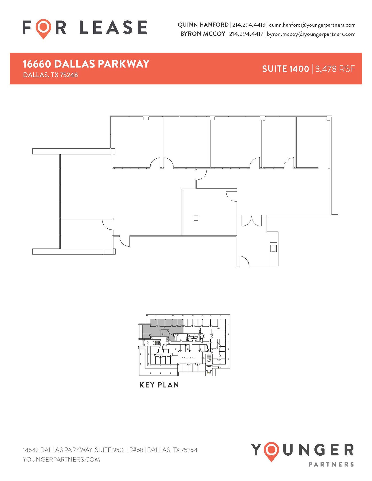 16610 N Dallas Pky, Dallas, TX for lease Floor Plan- Image 1 of 3