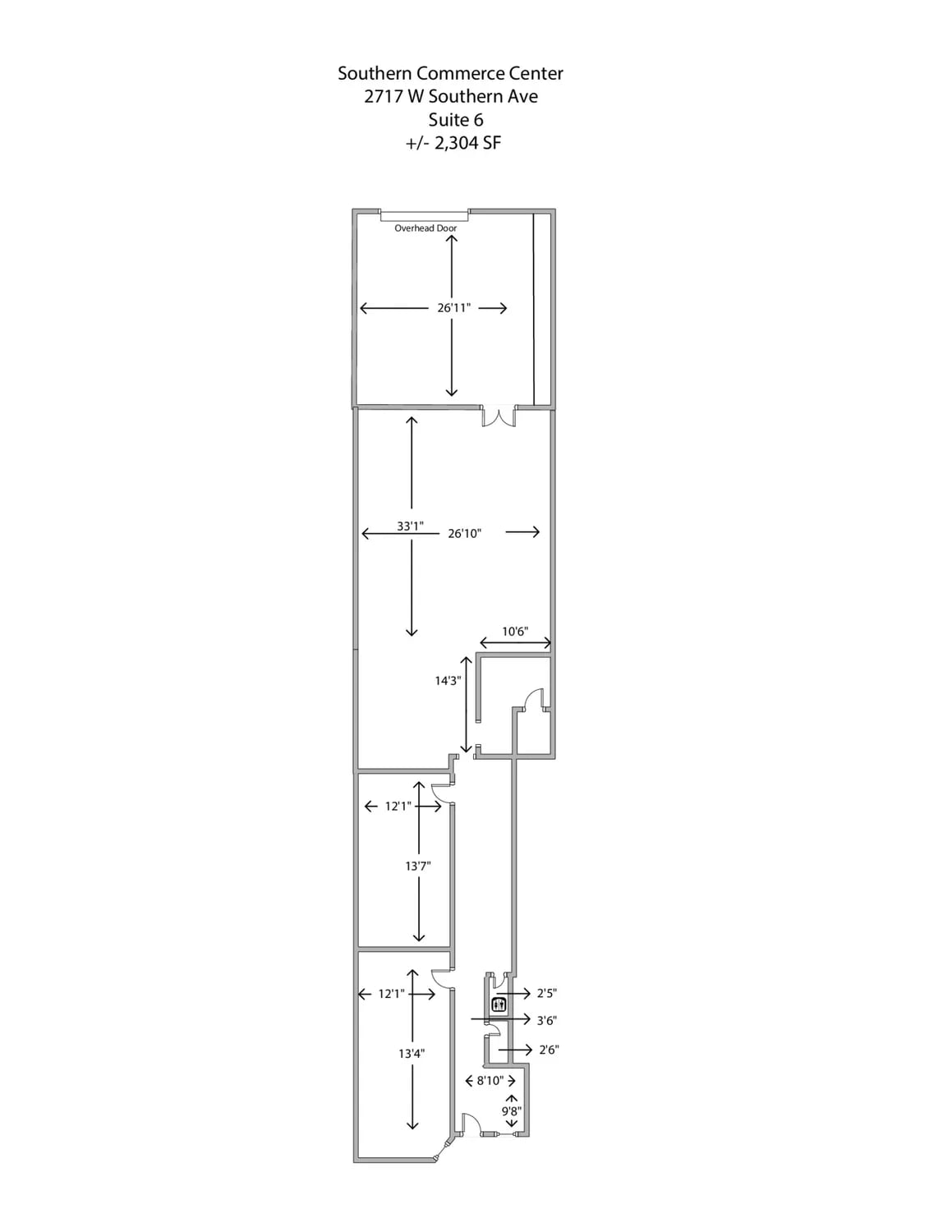 2727 W Southern Ave, Tempe, AZ à louer Plan d’étage- Image 1 de 1
