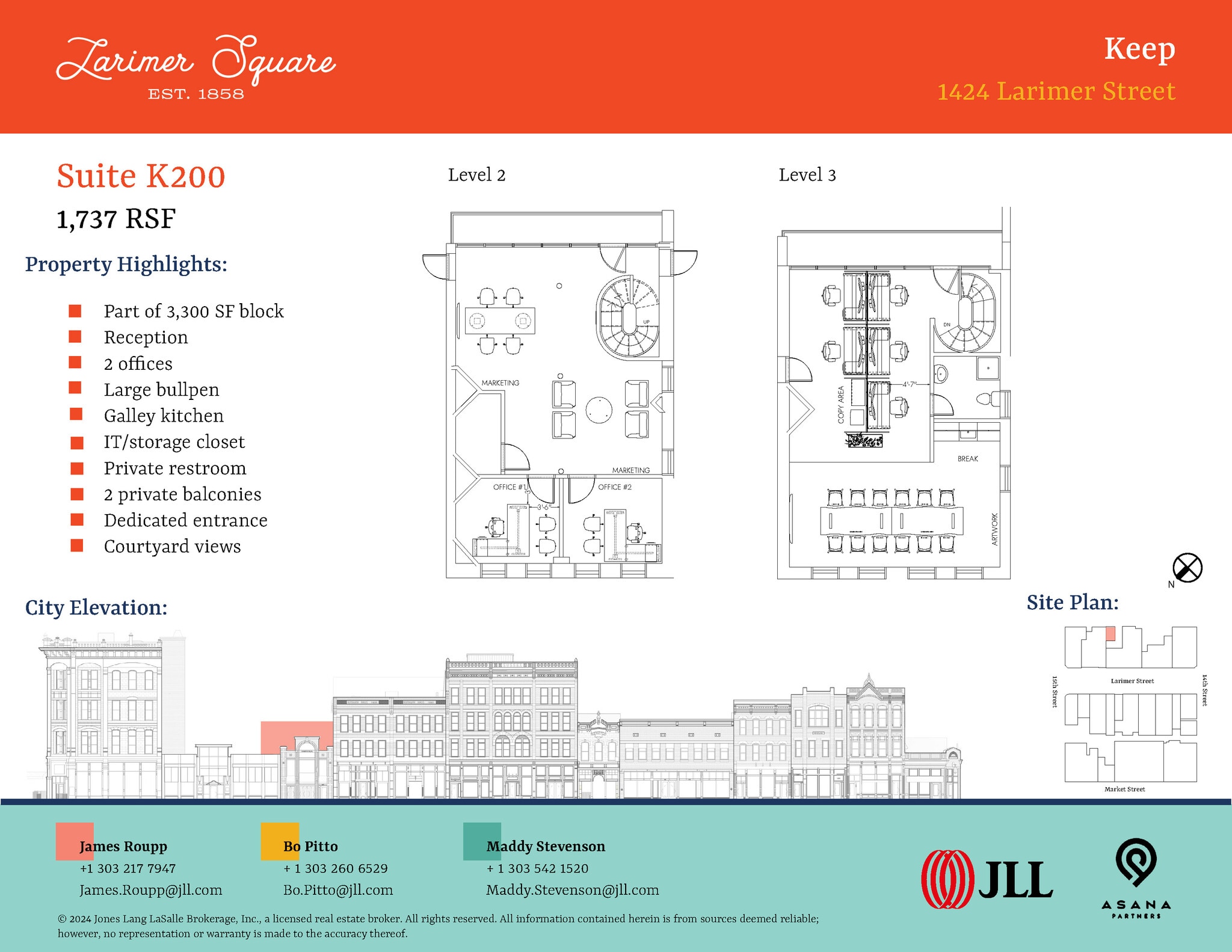 1400-1498 Larimer St, Denver, CO à louer Plan d’étage- Image 1 de 1