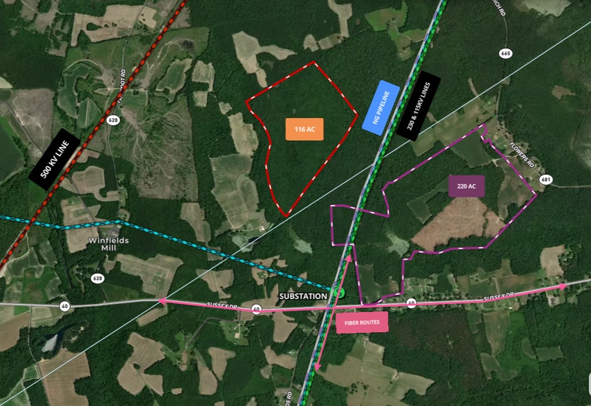 8403 Sussex Dr, Stony Creek, VA for sale - Aerial - Image 2 of 2